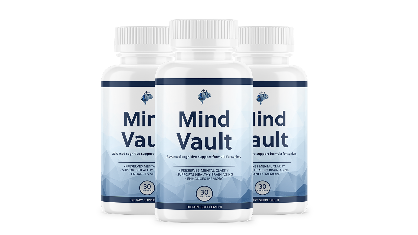 Mind Vault 3 bottle pack - cognitive support and memory supplement